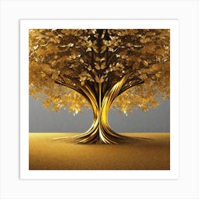 Golden Tree 1 Art Print