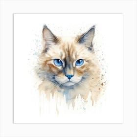 Suphalak Cat Portrait Art Print