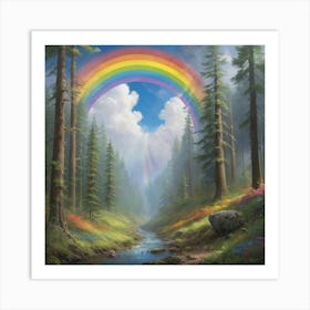 Rainbow In The Forest Art Print 1 1 Art Print