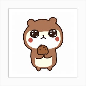 Cute Kawaii Bear Art Print