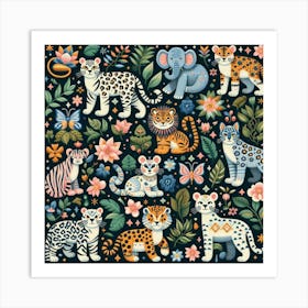 Zoo Animals Art Print