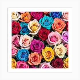 Colorful Roses Background 6 Art Print