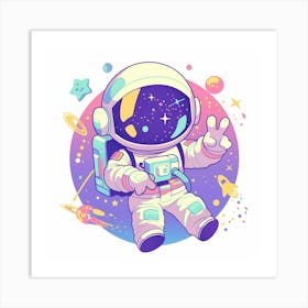 Space Astronaut 1 Art Print