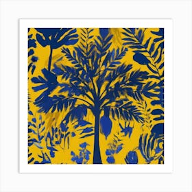 Tropical Tree pattern art, 129 Art Print