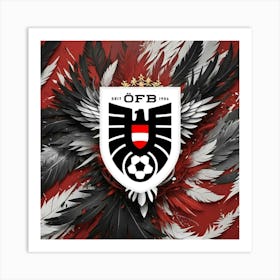 Austria National Football Team Logo Wall Art 17 Art Print