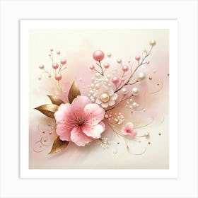 Sakura Flower Wallpaper Art Print