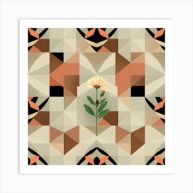 Geometric Flower 1 Art Print