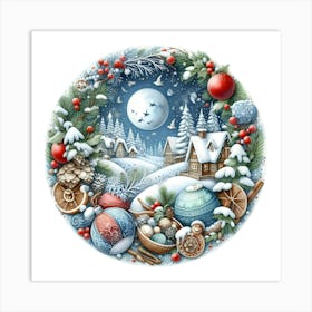 Christmas Village Art Print