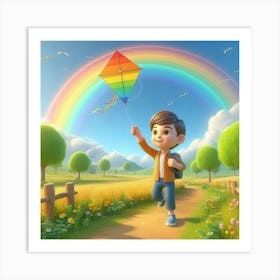 Rainbow Kite Art Print