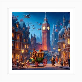 Nocturnal Echoes: London Twilight Art Print