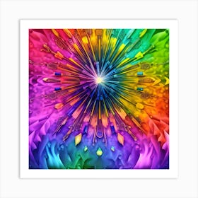 Rainbow Burst 4 Art Print