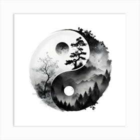 Yin Yang Art Print