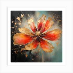 Golden Flower Art Print