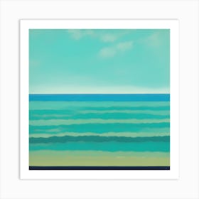 Azure Sea Abstract Art Print