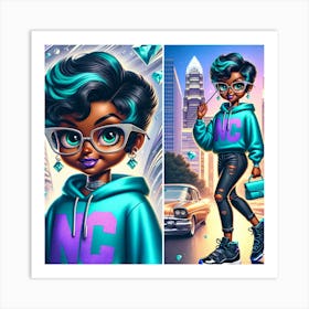 Vibrant Charlotte girl Art Print