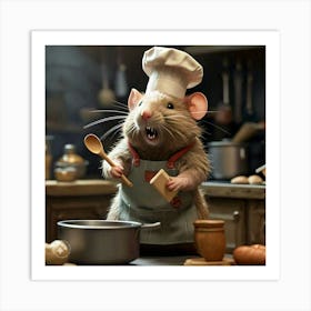 Chef Rat Art Print