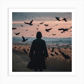 Crows Art Print