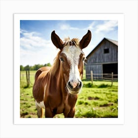 Head Horse Rural Farm Goat Nature Field Mammal Pony Animal Grass Cow Equestrian Pasture Art Print