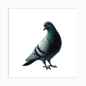 Pigeon Painting 1 Art Print