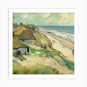 'Houses On The Beach' Art Print