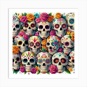 Sugar skulls Art Print