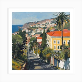 Madeira Funchal Street - expressionism Art Print