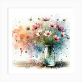 Flowers In A Vase 3 Art Print