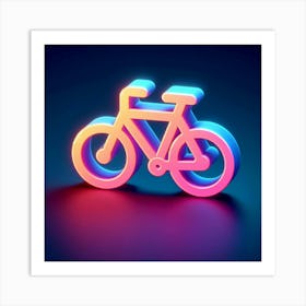 Neon Bike Art Print