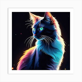 Cat In Space Art Print