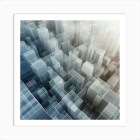 Abstract Cityscape 1 Art Print