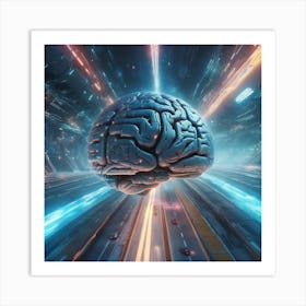 Futuristic Brain 33 Art Print