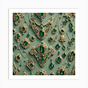 Emerald Jewelry 2 Art Print