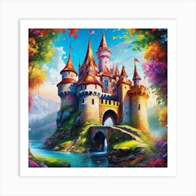 Castle In The Forest Art Print