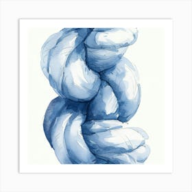 Blue Yarn 1 Art Print