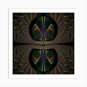 Fractal Abstract Background Pattern 4 Art Print