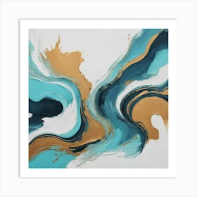 Abstract Painting River Art Print 2 Art Print