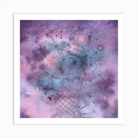 Galaxy Ice Cream Art Print 2 Art Print