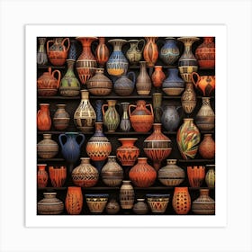 Many Vases Art Print