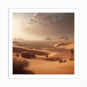 Desert Landscape - Desert Stock Videos & Royalty-Free Footage 23 Art Print