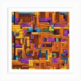 Tetris Puzzle Art Print