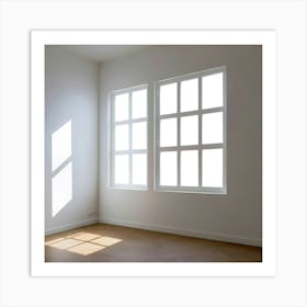 Empty Room With Windows 9 Art Print