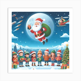 Christmas Santa Art Print