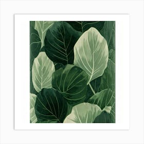 Green Leaves 1 Art Print