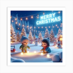 Christmas Scene Art Print