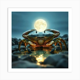 Crab In The Moonlight 40 Art Print