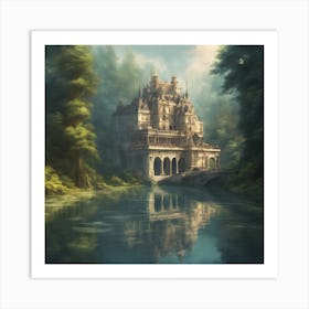 Castle In The Woods Art Print