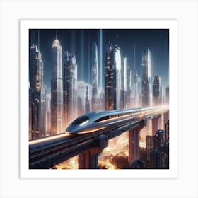 Futuristic Train 4 Art Print