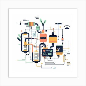 A Workflow Automation Minimal Illustration 1718669203 1 Art Print