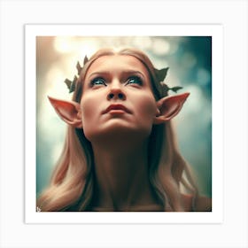 Elf In The Forest Art Print