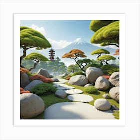 Japanese Garden Art Print